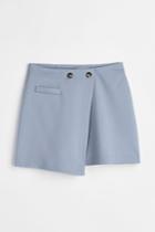 H & M - Wrapover Mini Skirt - Blue