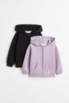 H & M - 2-pack Hooded Jackets - Purple