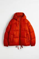 H & M - Hooded Puffer Jacket - Orange