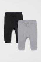 H & M - 2-pack Biker Joggers - Gray