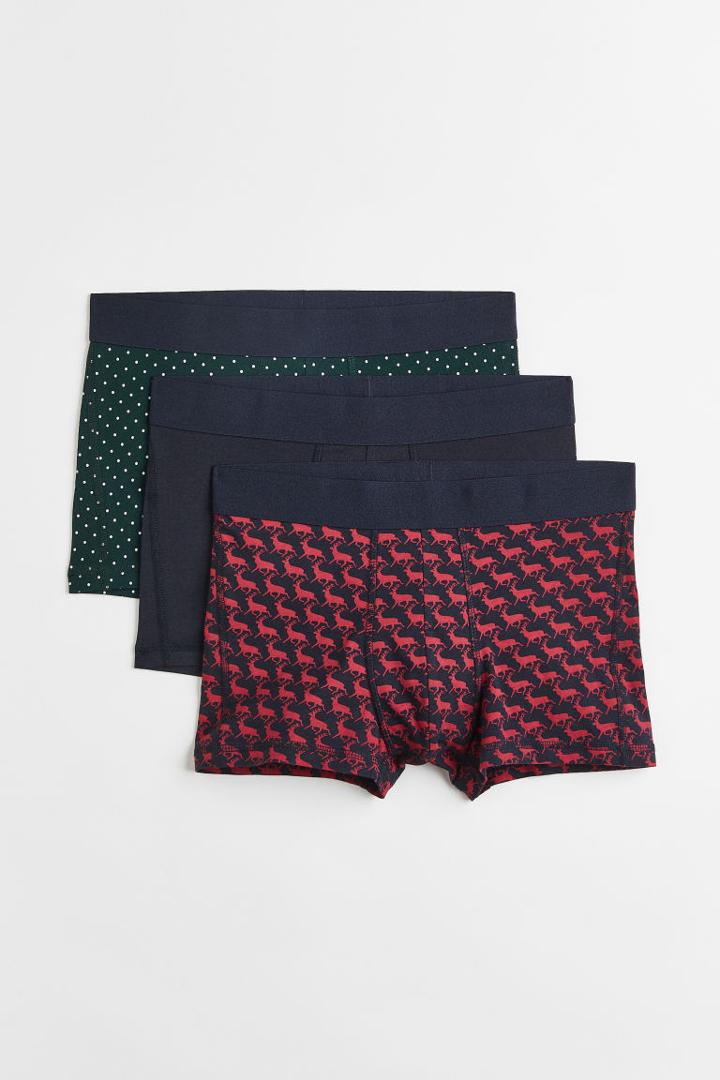 H & M - 3-pack Cotton Boxer Shorts - Red