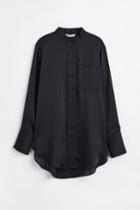 H & M - Oversized Shirt - Black