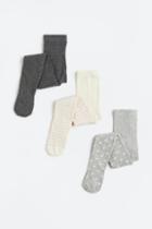 H & M - 3-pack Tights - White