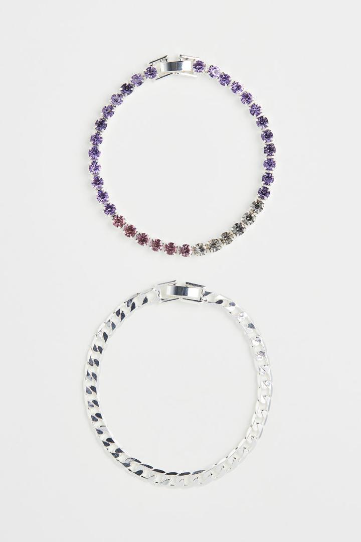 H & M - 2-pack Bracelets - Silver