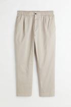 H & M - Regular Fit Crop Joggers - Beige