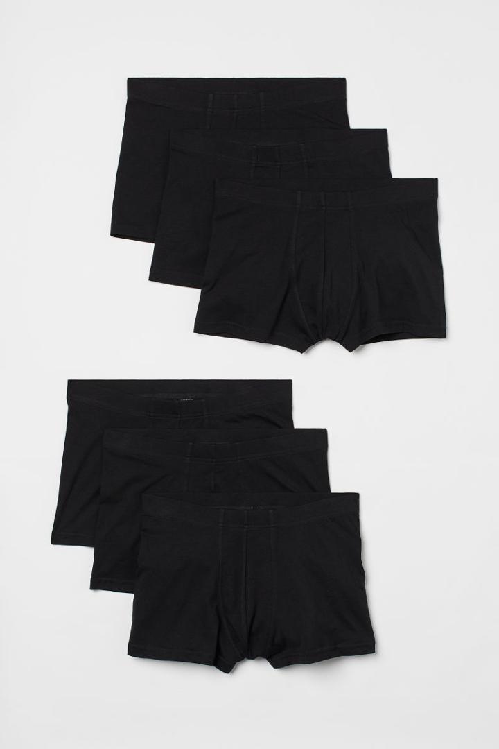 H & M - 6-pack Short Cotton Boxer Shorts - Black