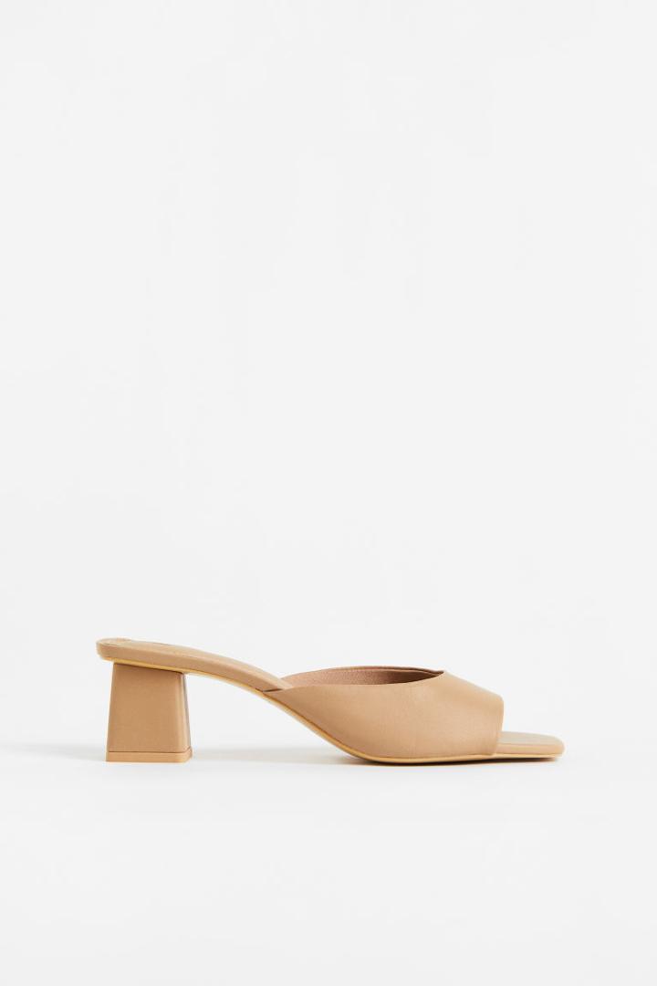 H & M - Heeled Mules - Beige