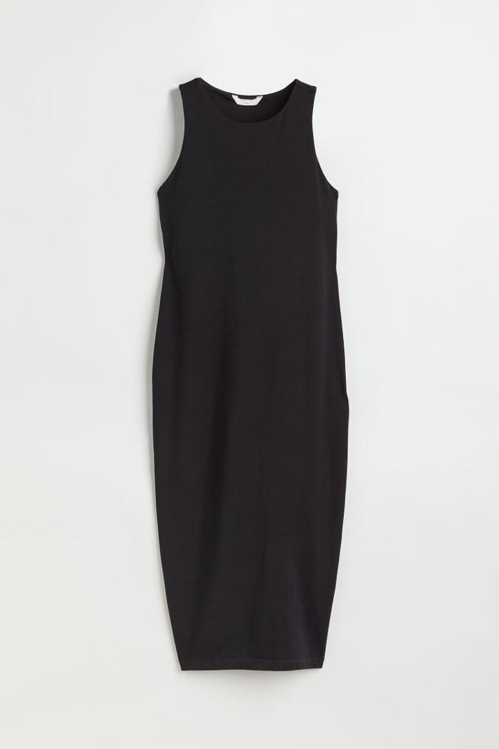 H & M - Mama Fitted Jersey Dress - Black