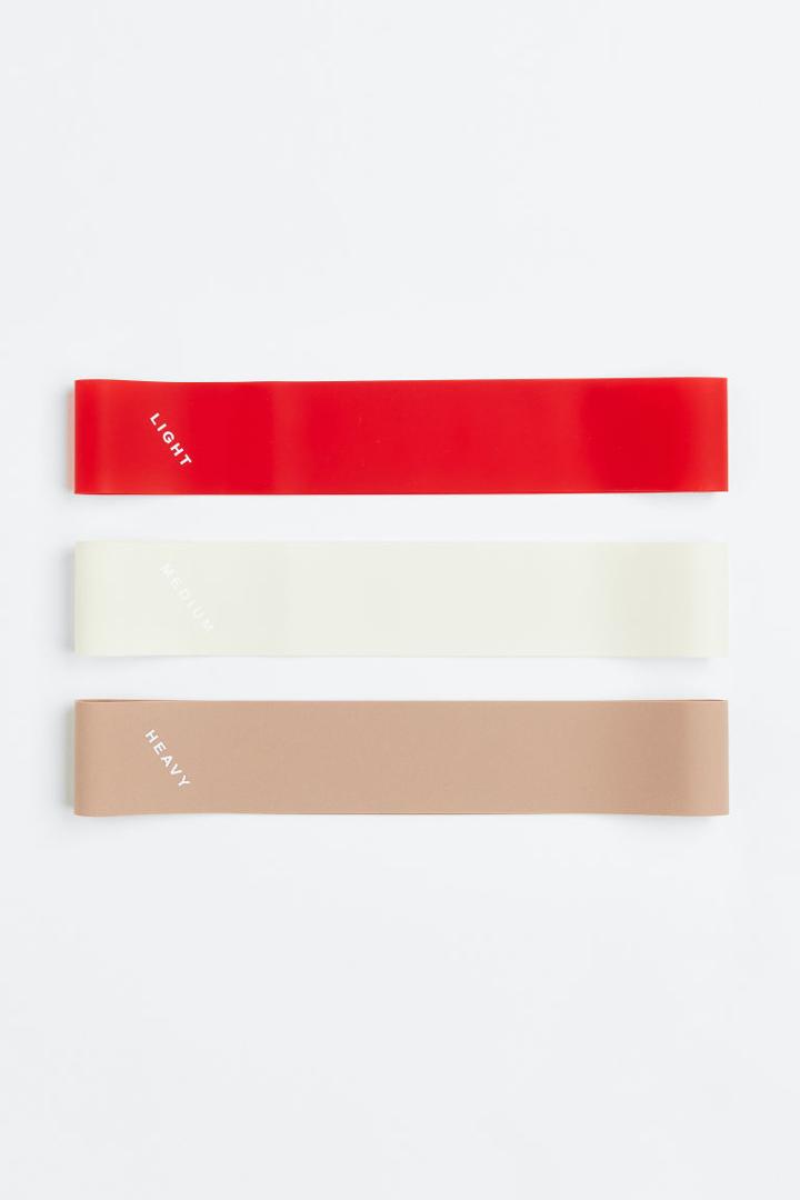 H & M - 3-pack Resistance Bands - Red