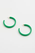 H & M - Hoop Earrings - Green