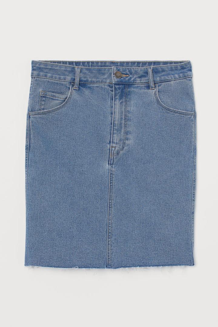 H & M - Short Denim Skirt - Blue