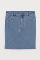 H & M - Short Denim Skirt - Blue
