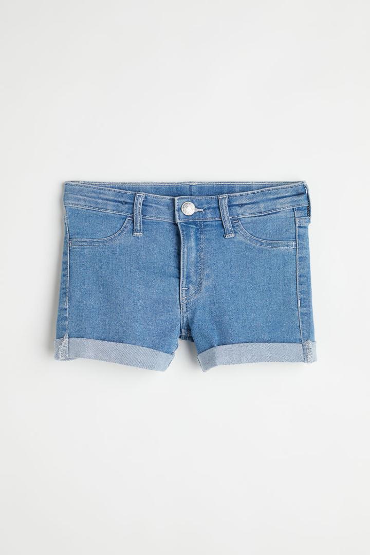 H & M - Superstretch Skinny Fit Denim Shorts - Blue