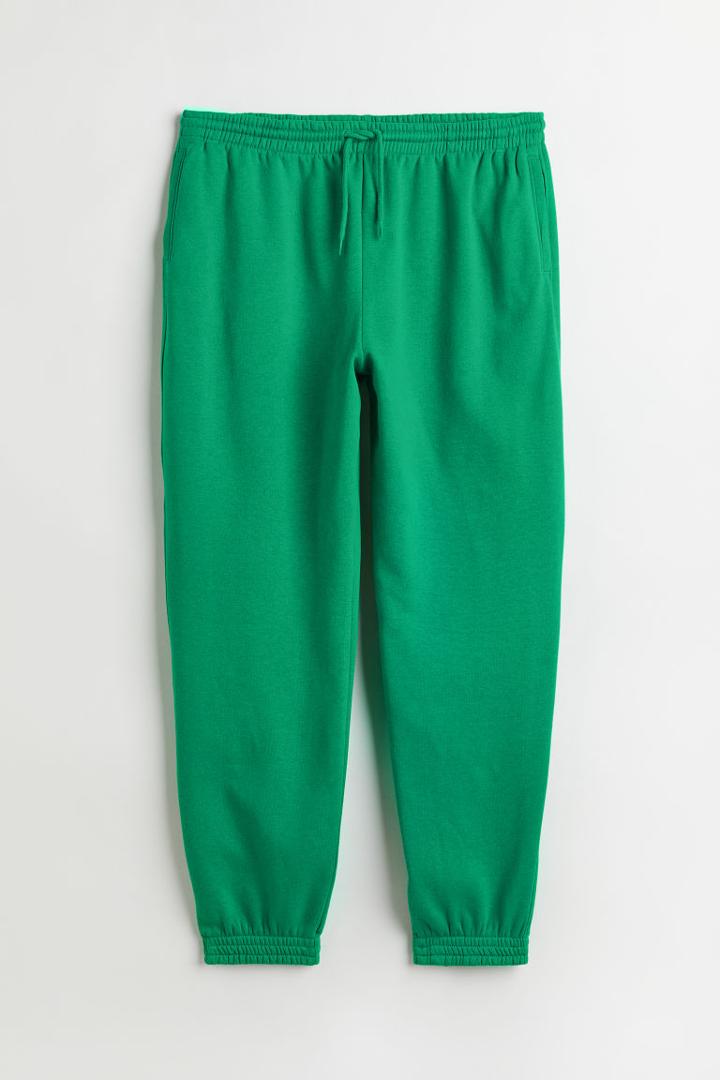 H & M - H & M+ High Waist Joggers - Green