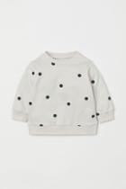 H & M - Cotton Sweatshirt - Beige