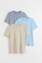H & M - 3-pack Slim Fit T-shirts - Gray