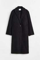 H & M - Oversized Twill Coat - Black