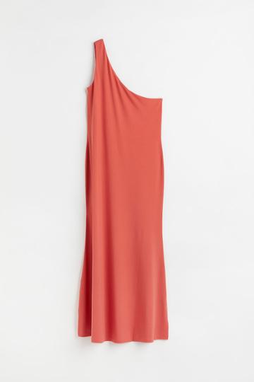 H & M - One-shoulder Dress - Orange