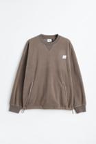 H & M - Thermolite Oversized Fit Sweatshirt - Brown