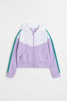 H & M - Hooded Track Jacket - Purple
