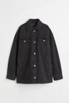 H & M - Oversized Denim Shacket - Black