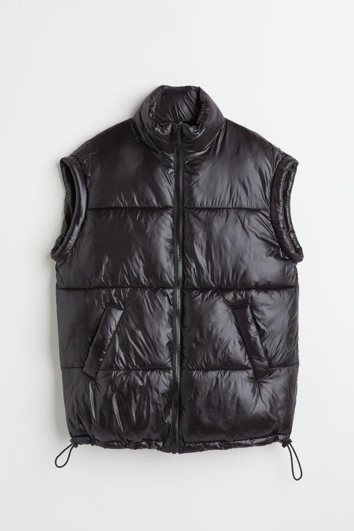 H & M - Nylon Puffer Vest - Black