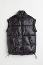 H & M - Nylon Puffer Vest - Black