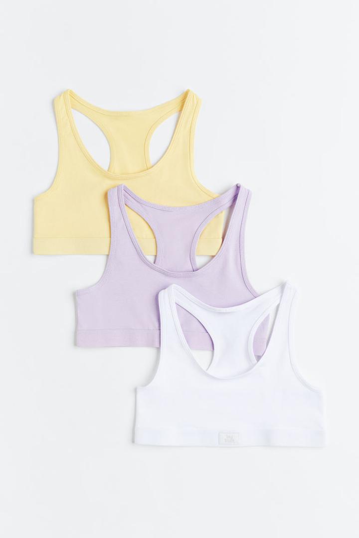 H & M - 3-pack Tops - Yellow