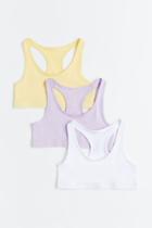 H & M - 3-pack Tops - Yellow