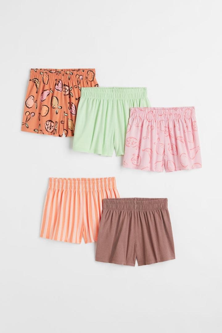 H & M - 5-pack Jersey Shorts - Orange