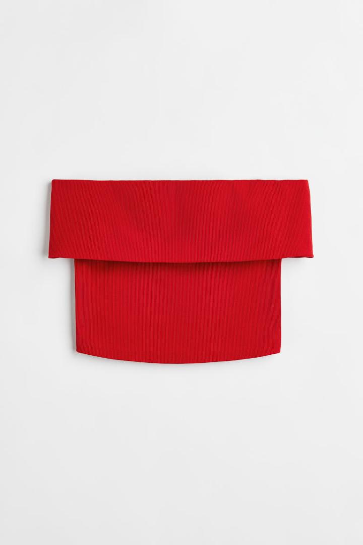 H & M - Off-the-shoulder Top - Red