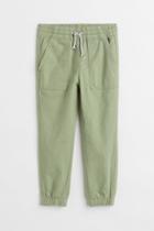 H & M - Twill Pull-on Pants - Green