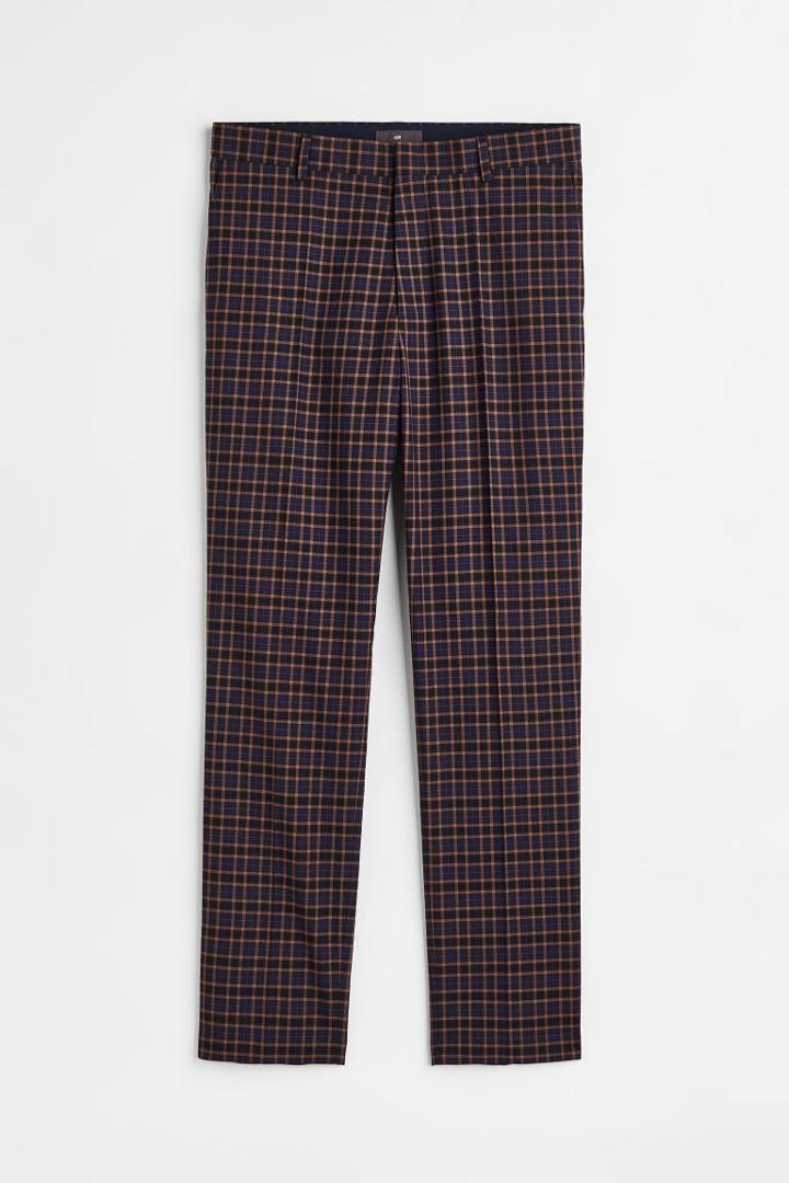 H & M - Slim Fit Pants - Blue