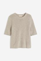 H & M - Knit Cashmere Top - Beige