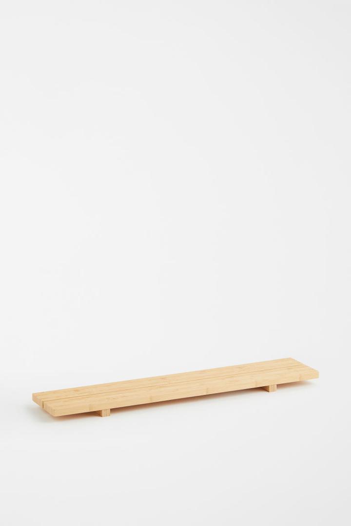 H & M - Bamboo Bath Shelf - Beige