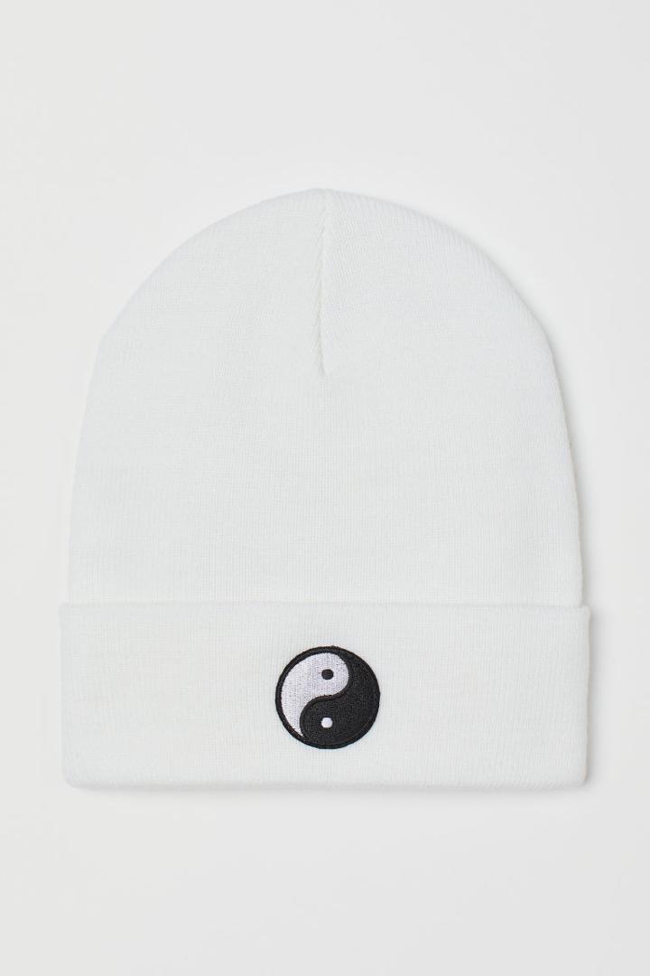 H & M - Fine-knit Hat - White