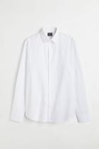 H & M - Slim Fit Stretch Shirt - White