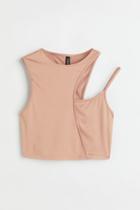H & M - Cut-out Top - Beige