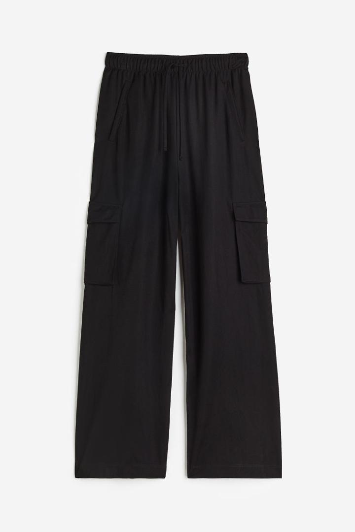 H & M - Pull-on Cargo Pants - Black