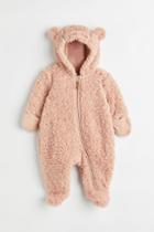 H & M - Faux Shearling Overall - Orange