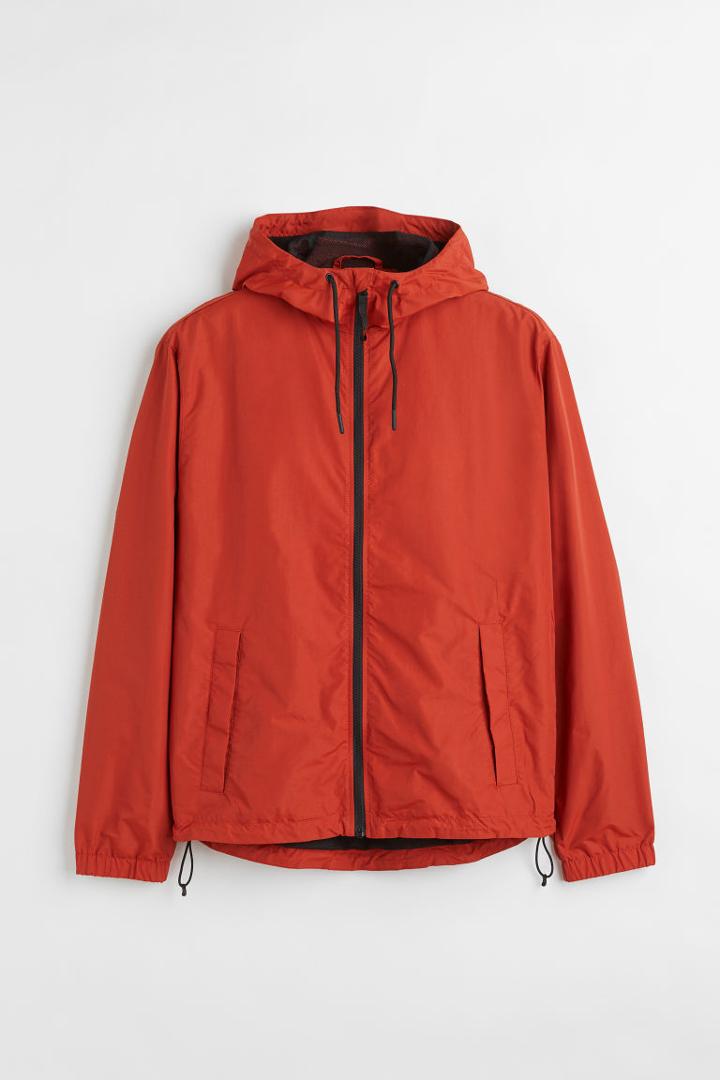 H & M - Nylon Windbreaker - Orange