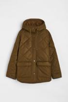 H & M - Oversized Quilted Jacket - Green