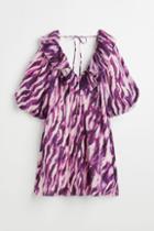 H & M - Voluminous Lyocell-blend Dress - Pink