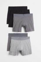 H & M - 5-pack Cotton Boxer Shorts - Gray