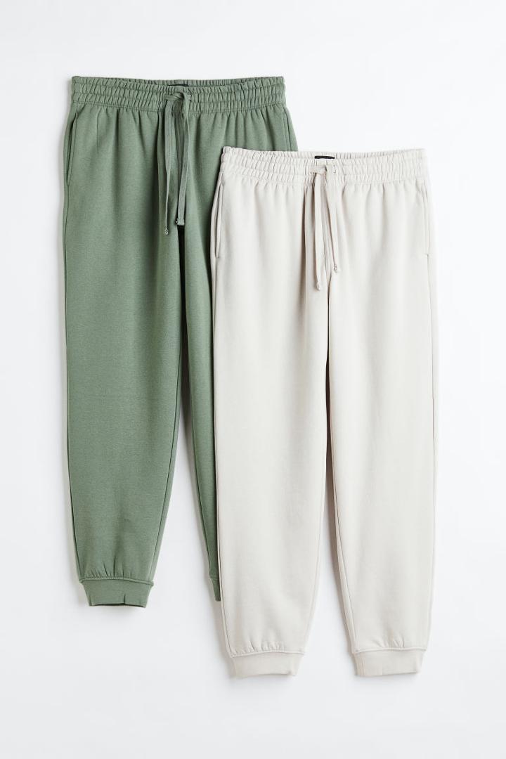 H & M - 2-pack Regular Fit Sweatpants - Brown