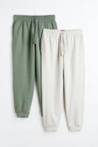 H & M - 2-pack Regular Fit Sweatpants - Brown