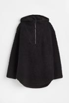 H & M - Oversized Fleece Hoodie - Black