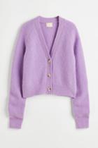 H & M - Wool-blend Cardigan - Purple