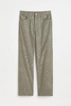 H & M - Wide-leg Twill Pants - Green