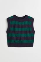 H & M - Jacquard-knit Sweater Vest - Blue